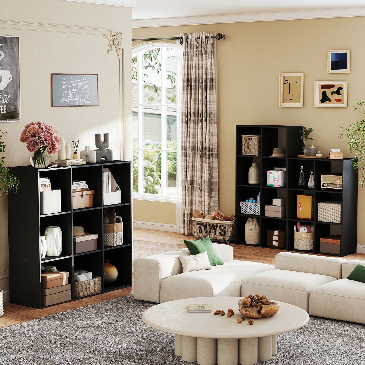 JHK Modern Wooden Storage Organizer Modular Bookshelf