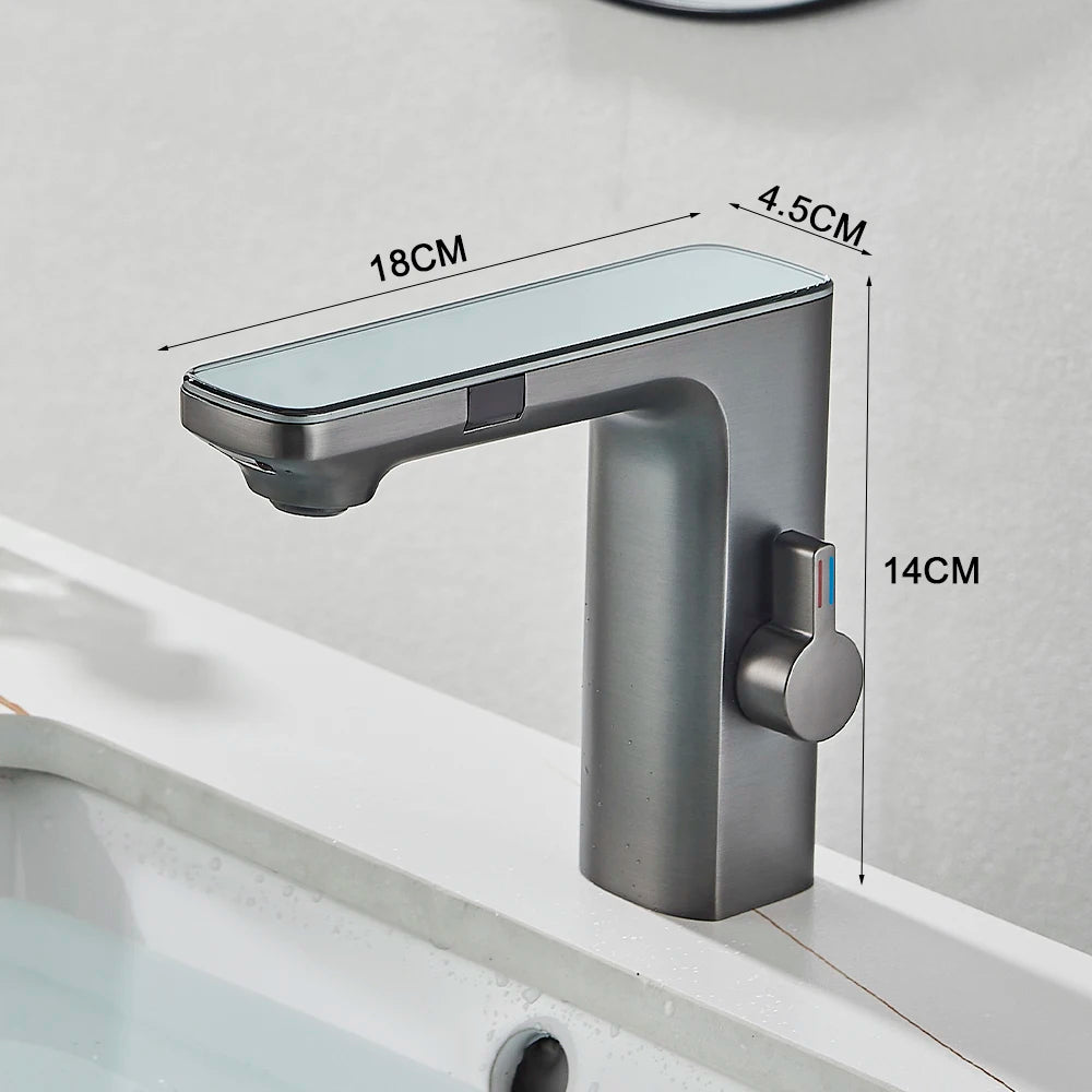 Saflihcar Smart Sensor Bathroom Basin Faucet Deck Mount Mixer