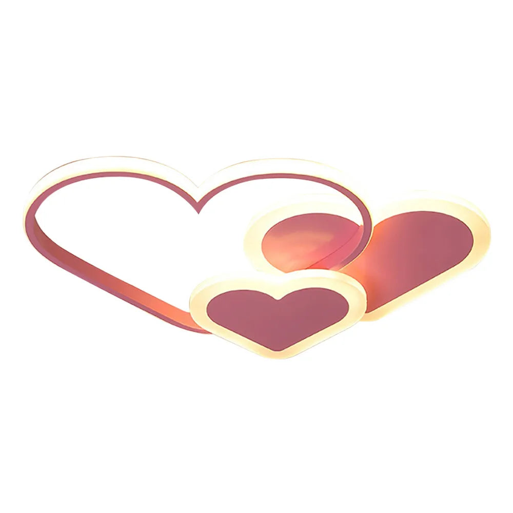 Heart Shaped LED Ceiling Lamp With Remote And Dimming Function
