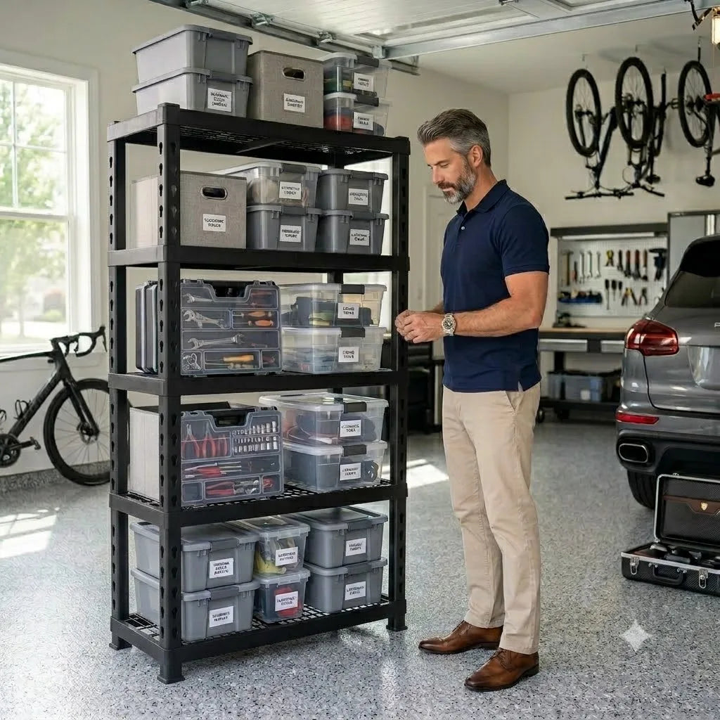 Heavy Duty Garage Shelving Unit Metal Storage Rack System