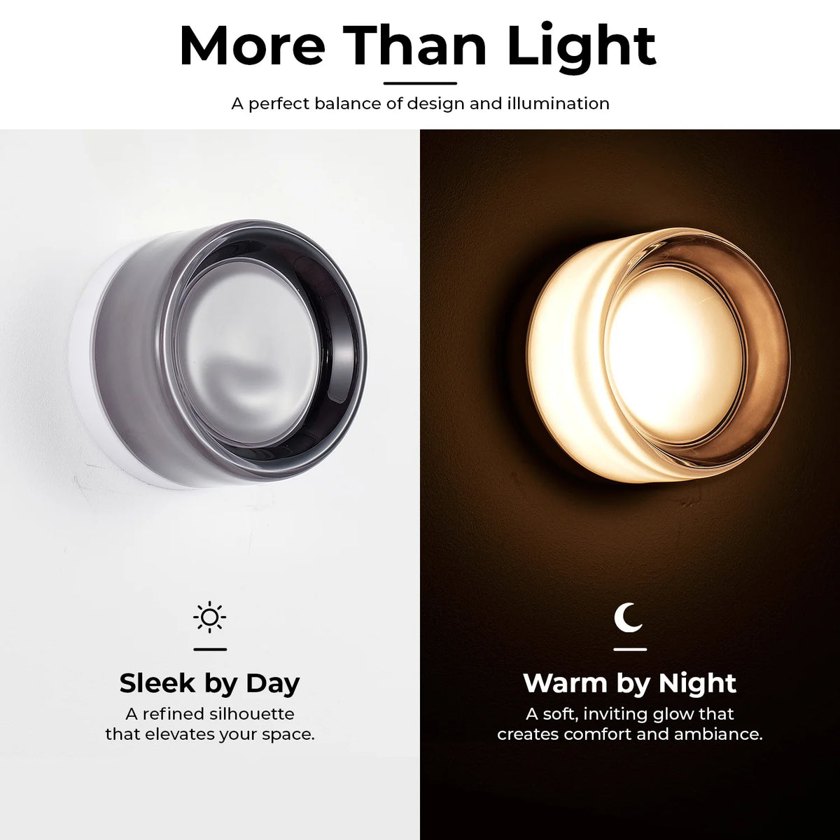 ARLGSITE Wall Mounted Bathroom Lamp With Thick Glass Shade