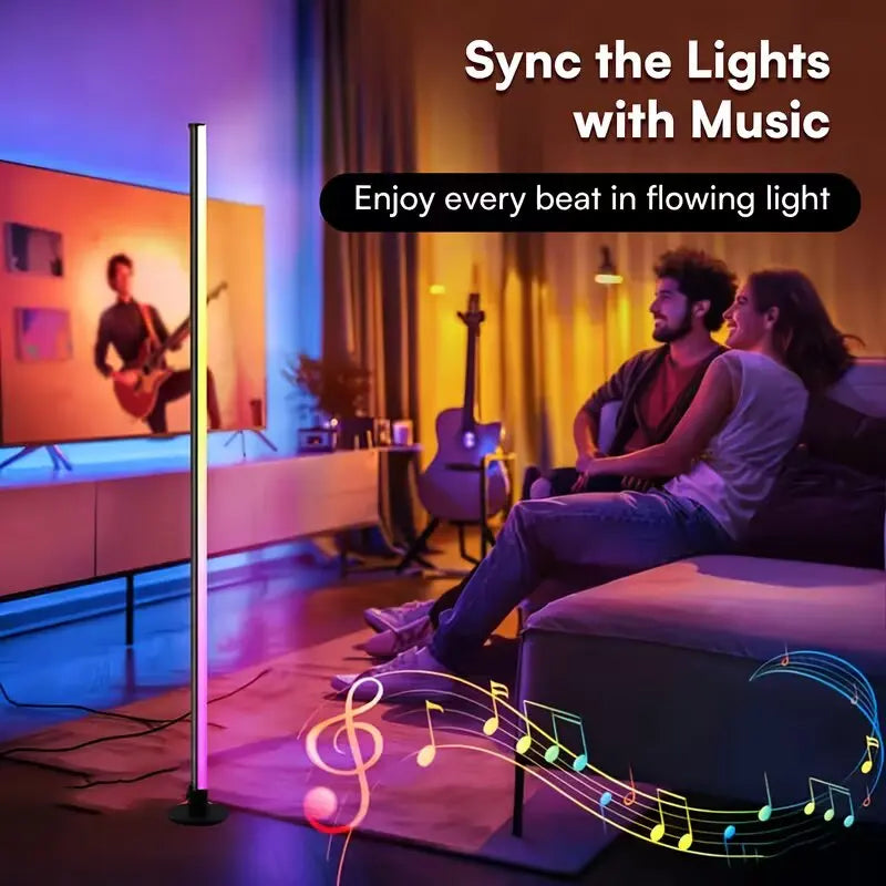 Elegorry Rgbic Led Corner Floor Lamp With App Remote Control