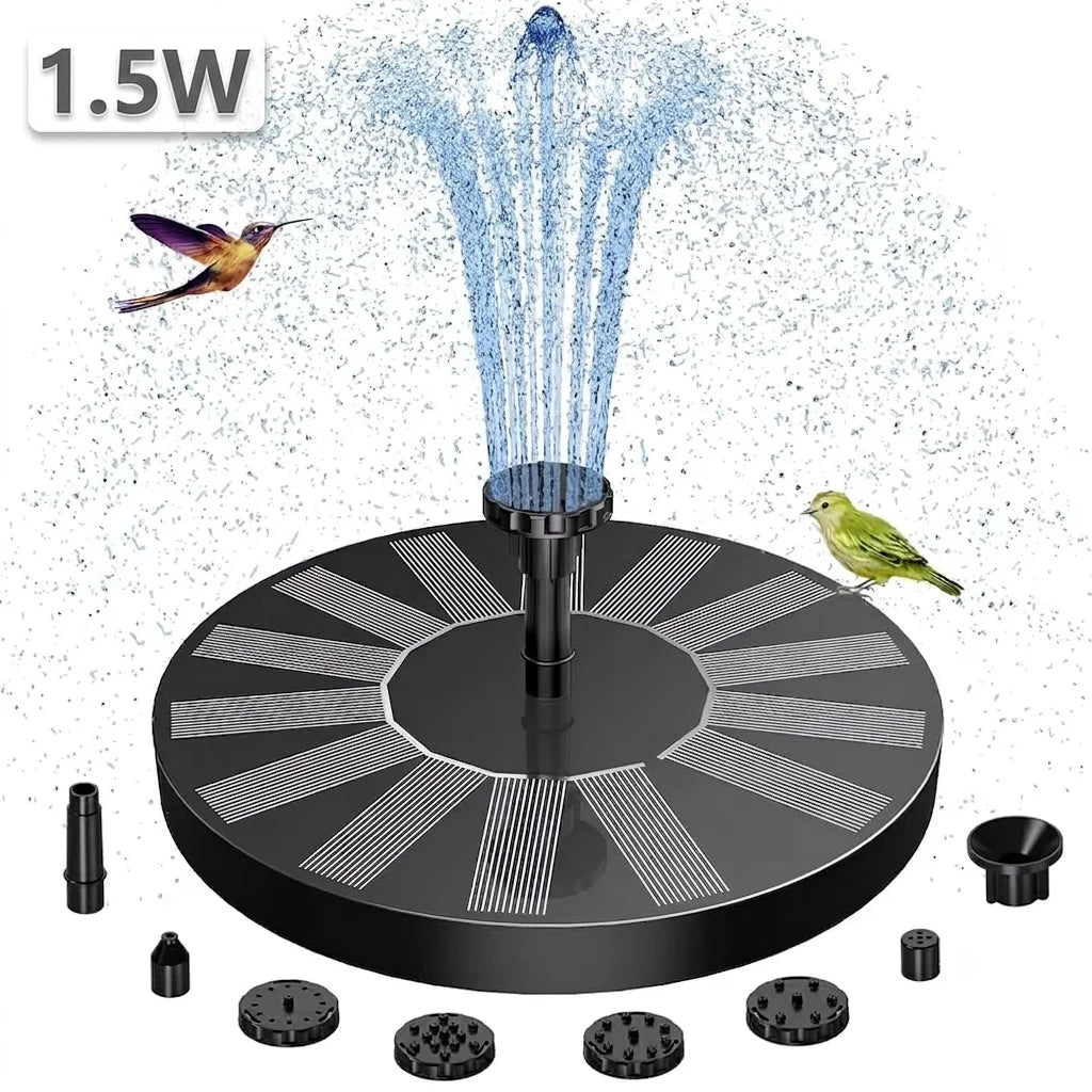 Premium Floating Solar Fountain With Six Nozzles For Garden Pond Landscape