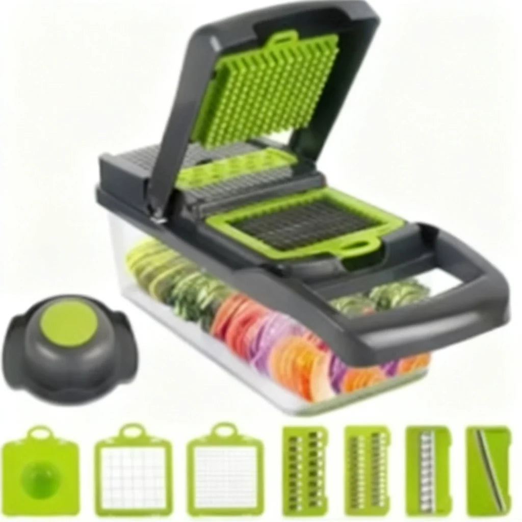 7-In-1 Stainless Steel Multifunctional Food Slicer For Fruits And Vegetables