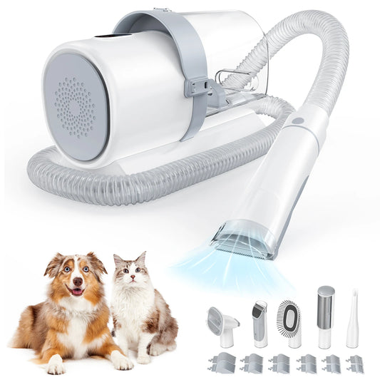Sweetcrispy Cordless Pet Grooming Vacuum Kit With Quiet Clippers