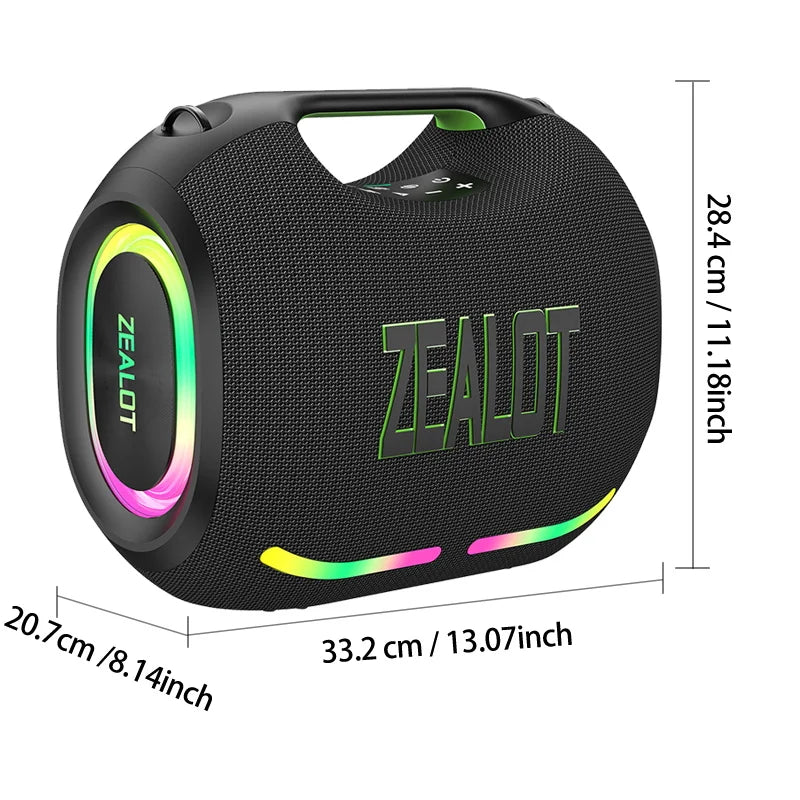 Zealot 120W Wireless Bluetooth Speaker With Waterproof Portable Power Bank