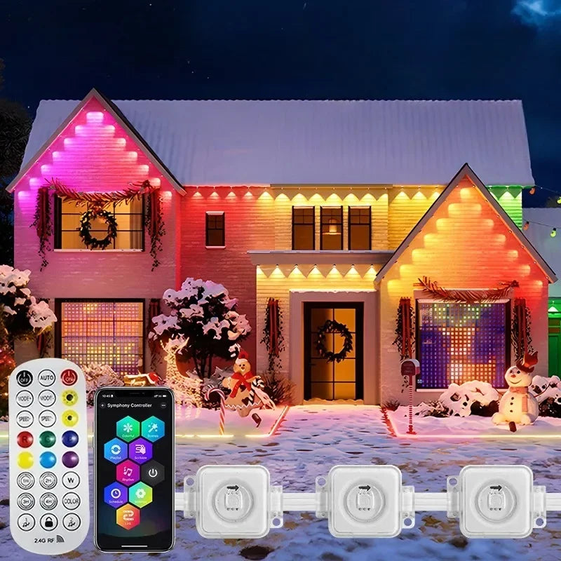 MIMIRGB Smart RGBIC Outdoor LED Eaves String Lights