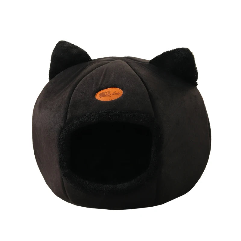 Premium Cotton Pet Cave Bed Breathable Indoor Cat Nest House
