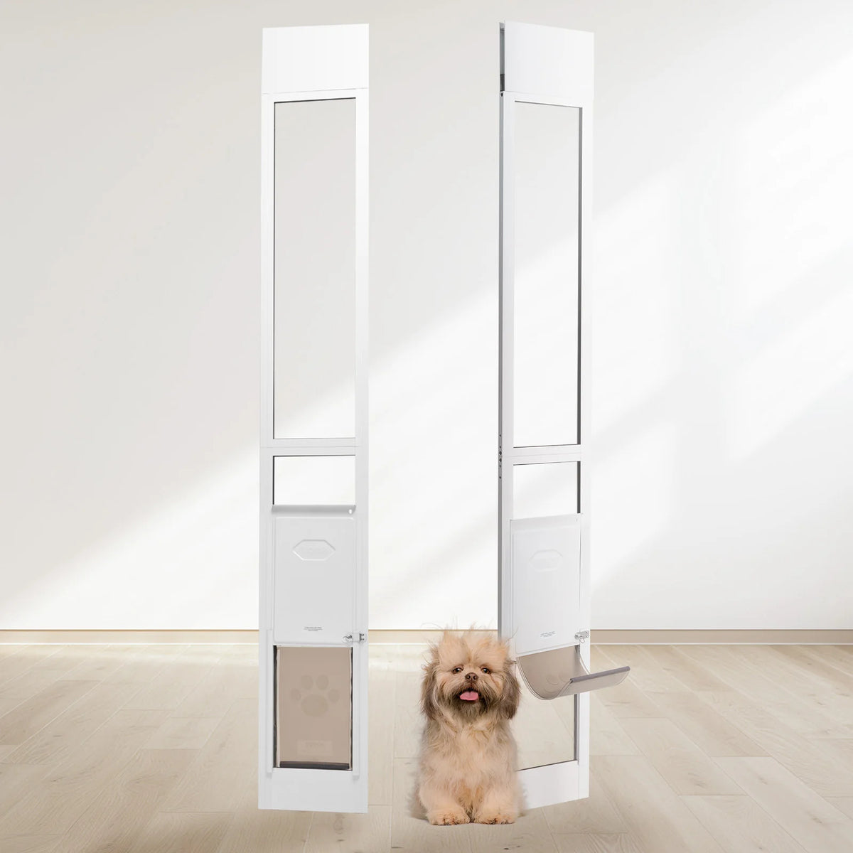 Adjustable Aluminum Frame Sliding Glass Pet Door System