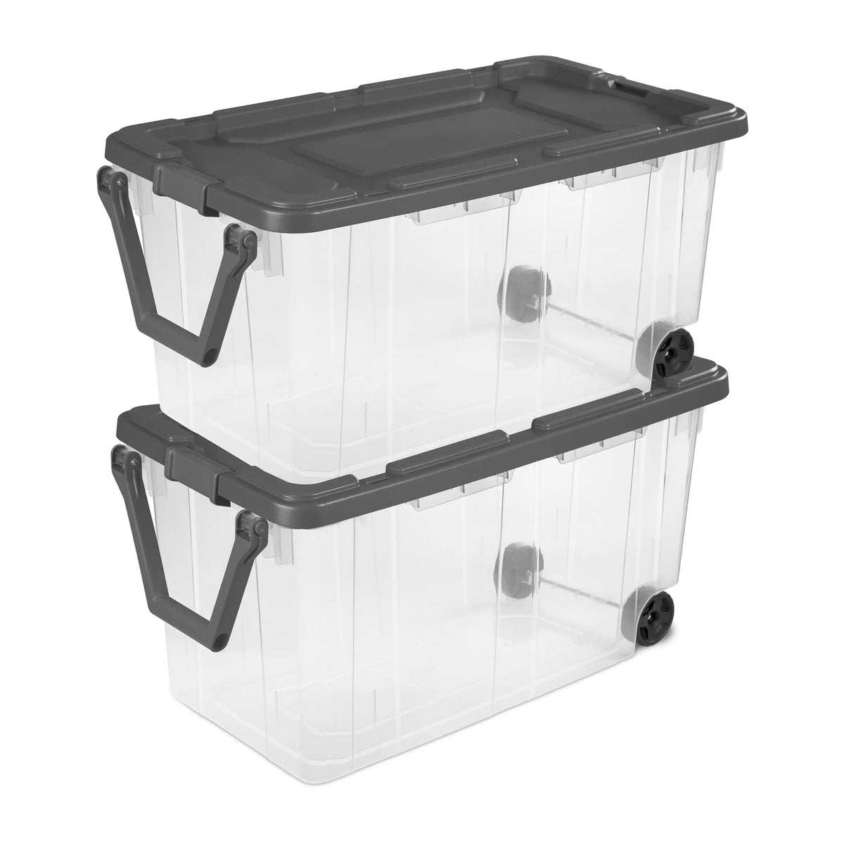 Sterilite Industrial Wheeled Plastic Storage Container With Handles