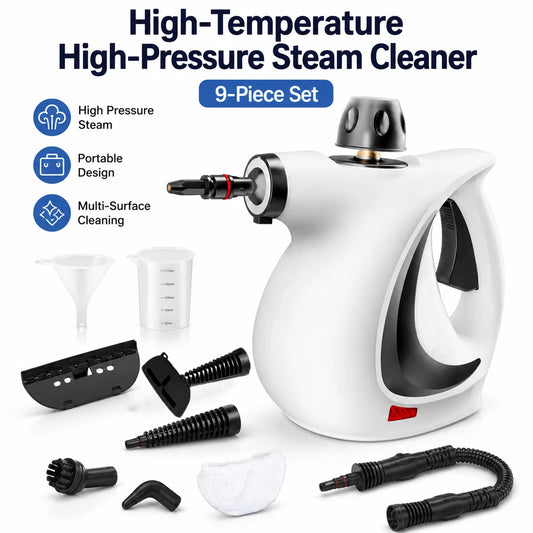 Portable Handheld Steam Cleaner With Nine Cleaning Accessories