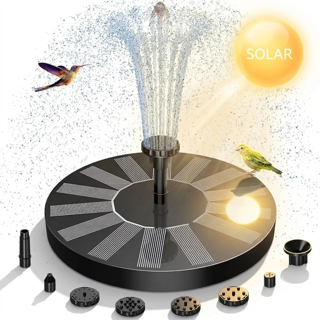 Premium Floating Solar Fountain With Six Nozzles For Garden Pond Landscape