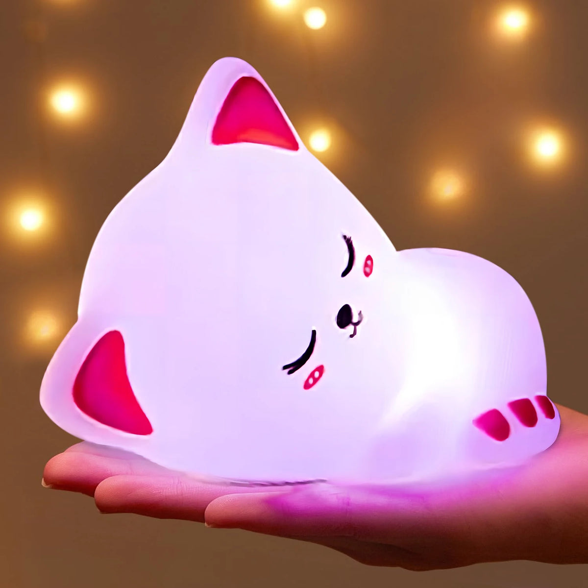 LED Barz Rechargeable Silicone Cat Night Light Touch Control Lamp