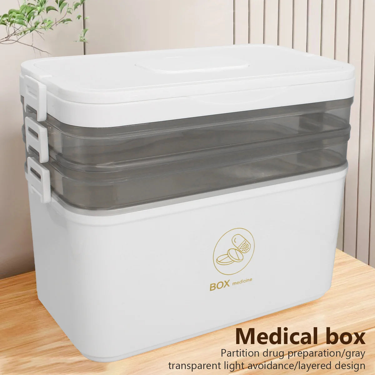 Multi Tier Stackable Storage Box For First Aid And Essentials