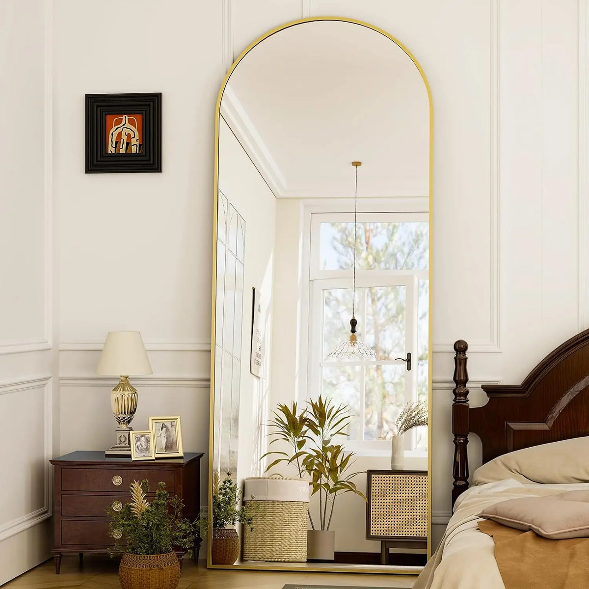 Beautypeak Arched Full Length Mirror With Aluminum Frame