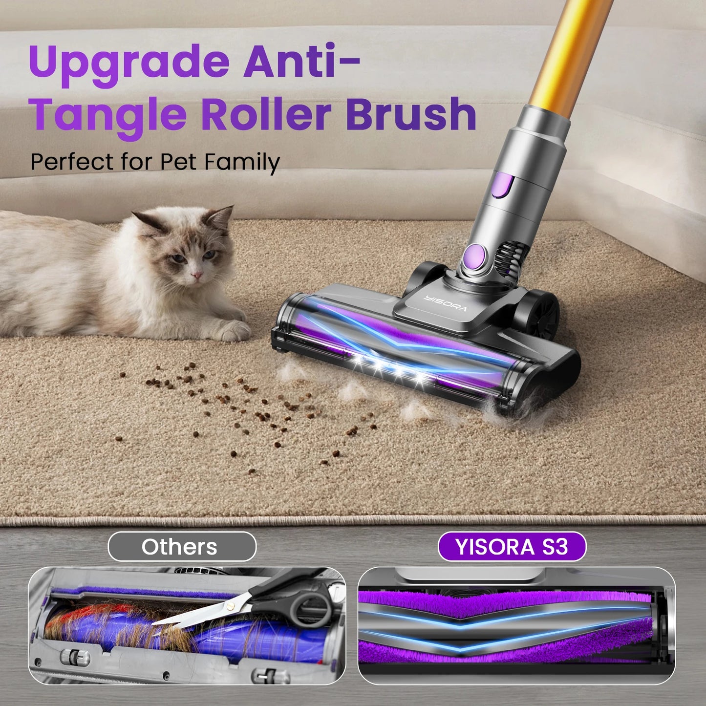 INSE S3P Powerful Cordless Stick Vacuum LED Display Free-Standing