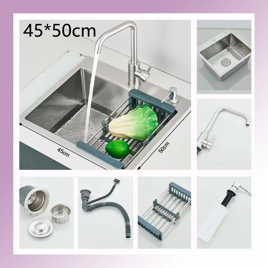 Suguword 304 Stainless Steel Kitchen Faucet With Dispenser