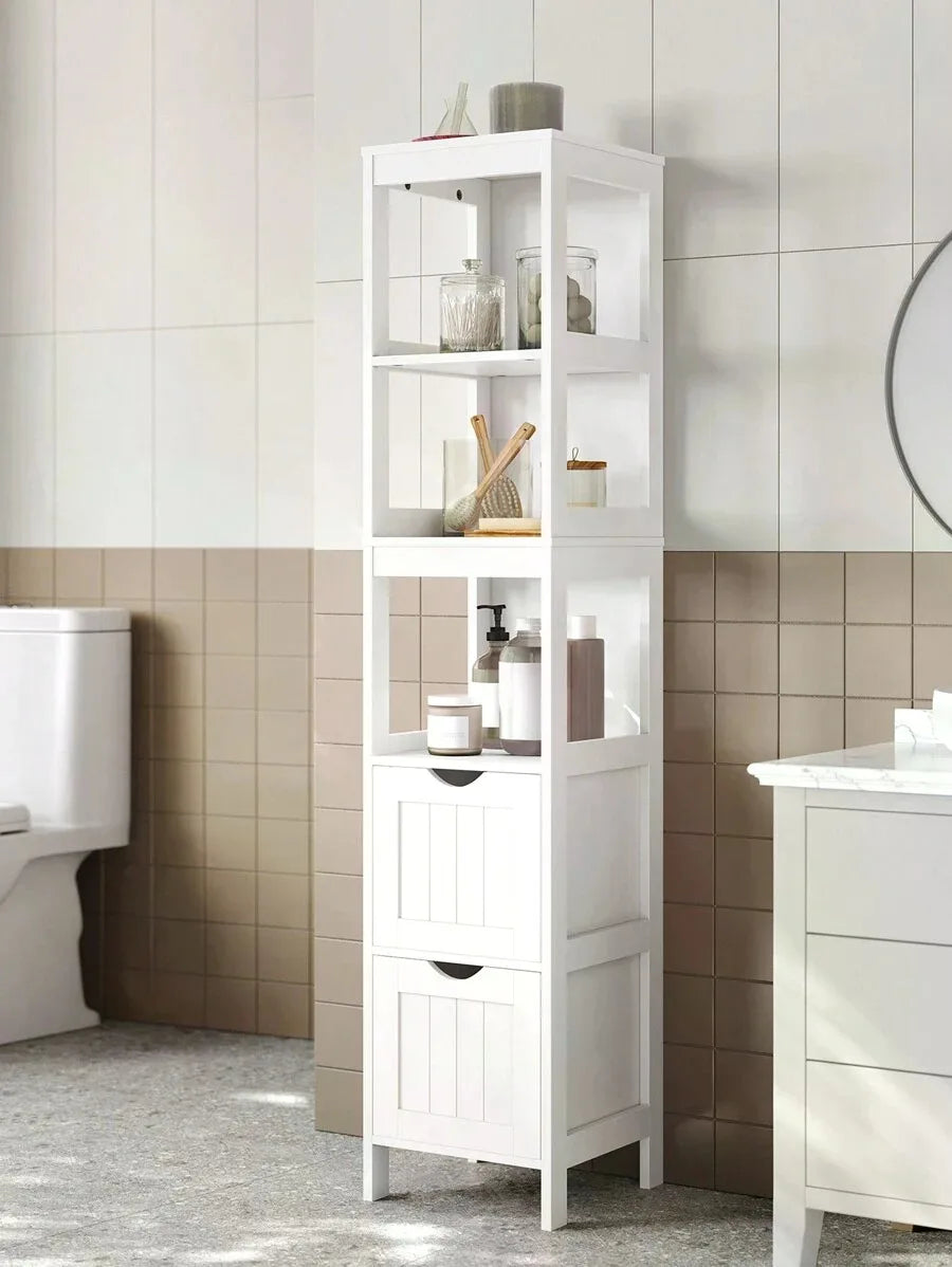 Metal Bathroom Corner Cabinet With Storage Organizer And Drawers