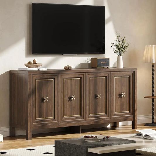 ONBRILL Sideboard Buffet Cabinet With Adjustable Shelves for Living Rooms