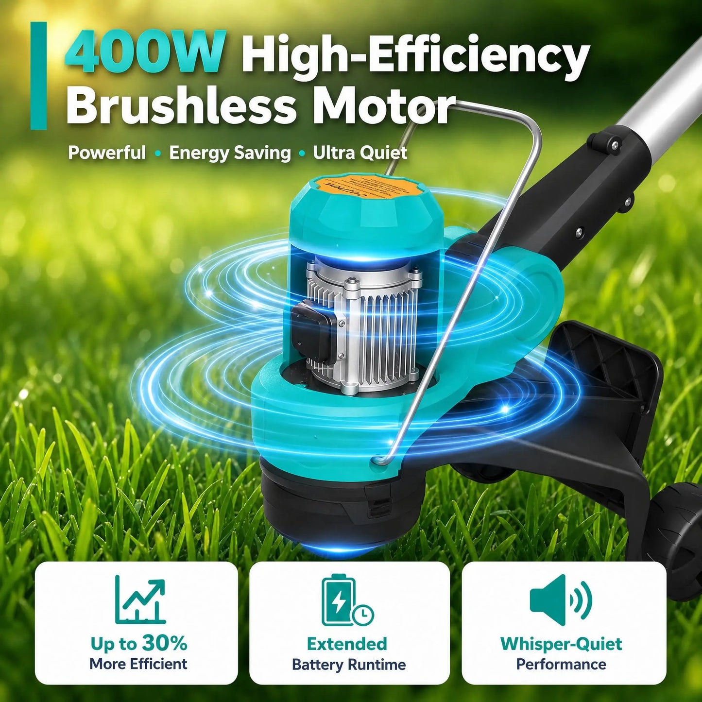 HiMISS Cordless Weed Eater String Trimmer Edger With Batteries