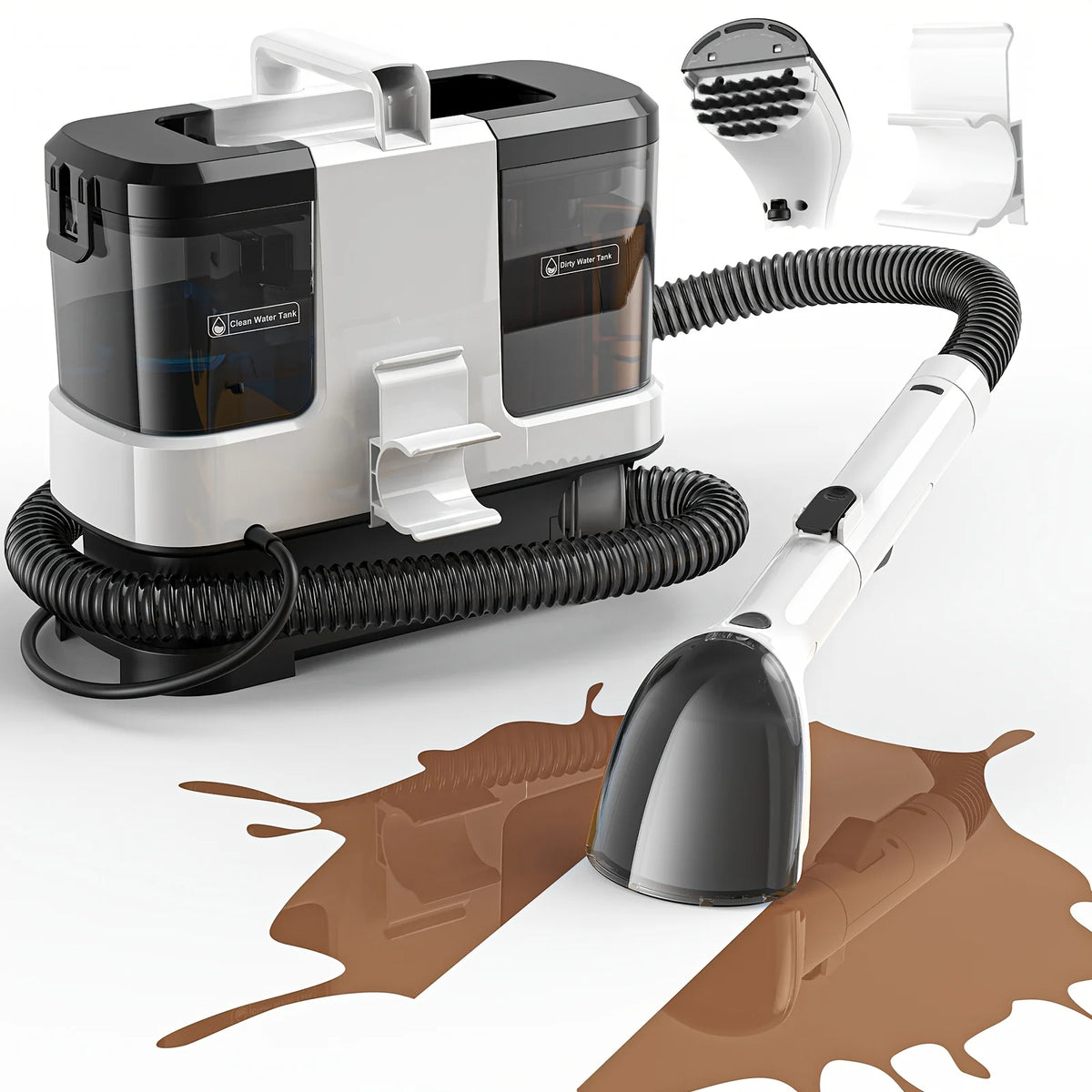 Lubluelu V2 Portable 3-in-1 Carpet Upholstery Vacuum Cleaner HEPA Filter
