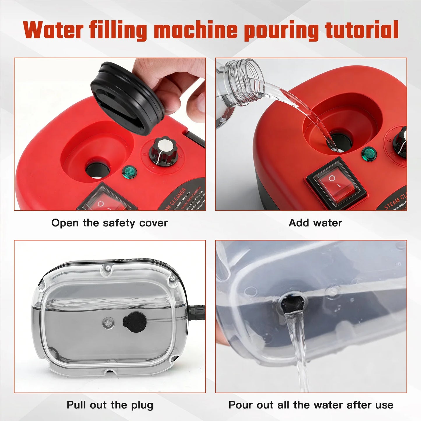 Professional Handheld Steam Cleaner With Adjustable Temperature Control