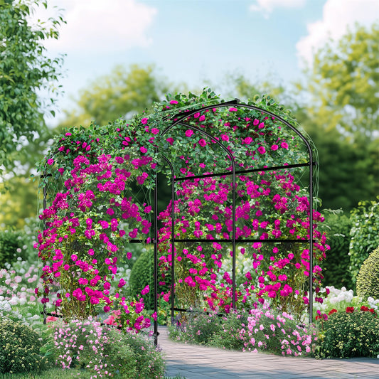 U-Shaped Metal Cucumber Trellis With Nylon Netting And Support Spikes