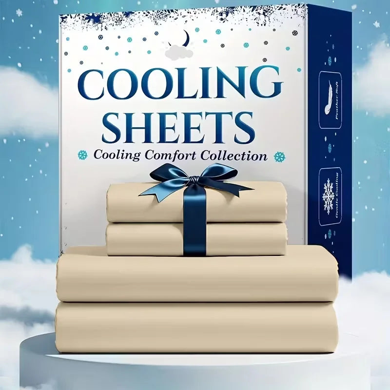 Bamboo Viscose Cooling Bed Sheet Set Breathable And Comfortable