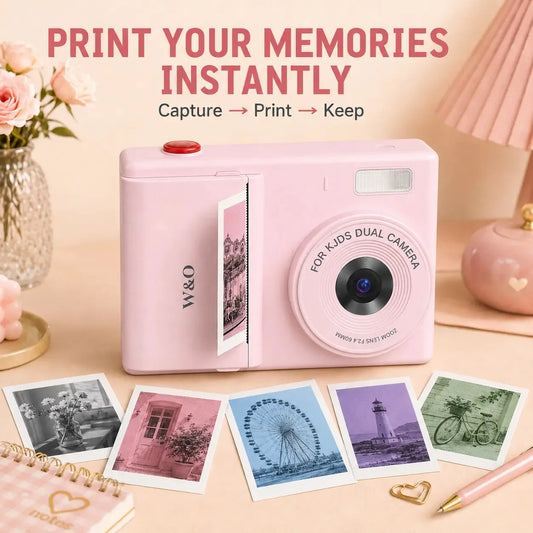 WO Instant Print Digital Camera With 48MP Sensor And Printer