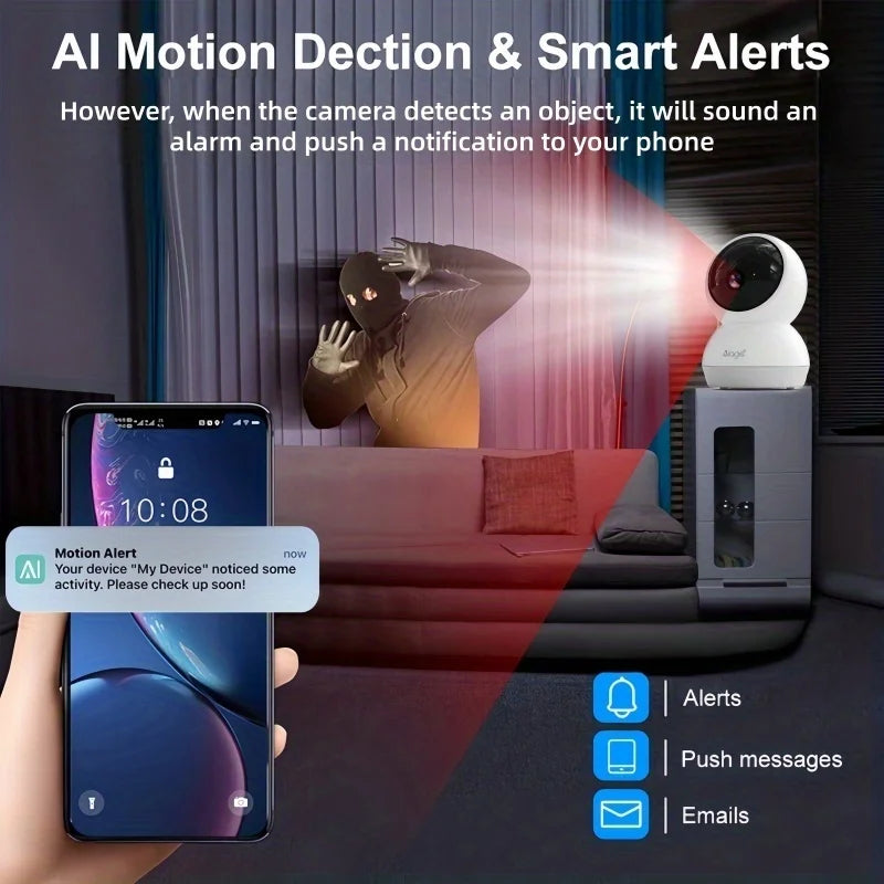 ALAGA 3K Pet Camera With AI Tracking And Night Vision