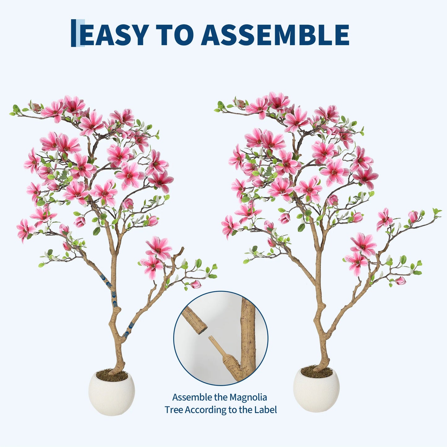 HiMISS Artificial Magnolia Tree For Indoor Home Decoration