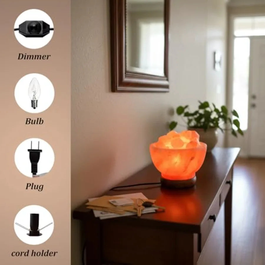 Authentic Himalayan Salt Lamp Bowl With Soft Ambient Glow