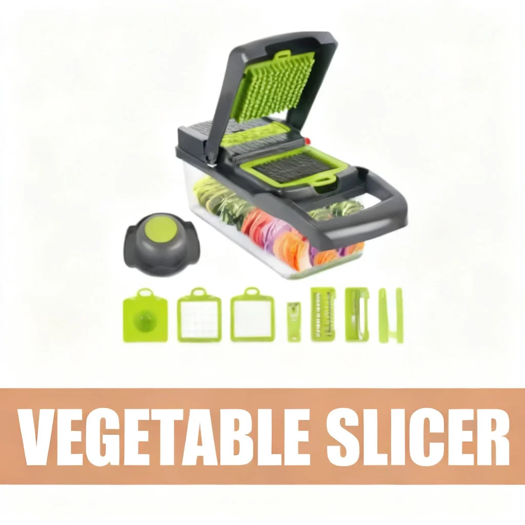 7-In-1 Stainless Steel Multifunctional Food Slicer For Fruits And Vegetables