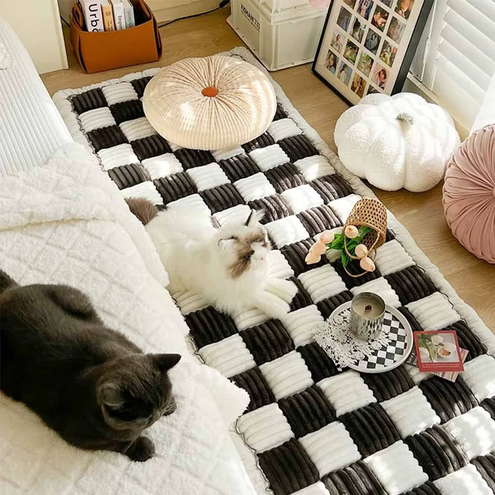 Waterproof Coral Fleece Dog Mat And Anti Slip Cushion Cover