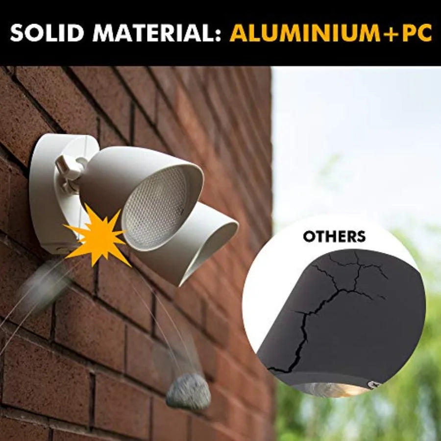 Weatherproof Outdoor Dual Head Dusk To Dawn Flood Light