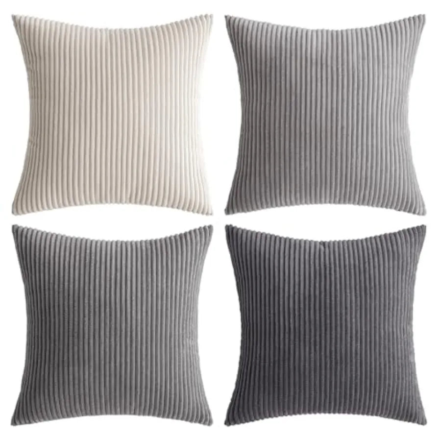 Modern Farmhouse Corduroy Throw Pillow Covers For Home Decor