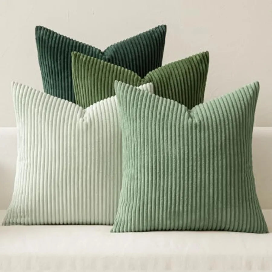 Modern Farmhouse Corduroy Throw Pillow Covers For Home Decor