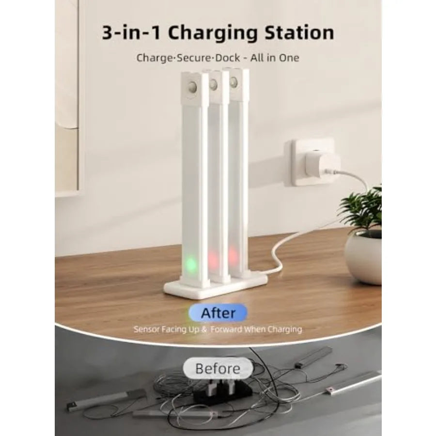 Wireless Motion Sensor Led Under Cabinet Lights With Charging Dock