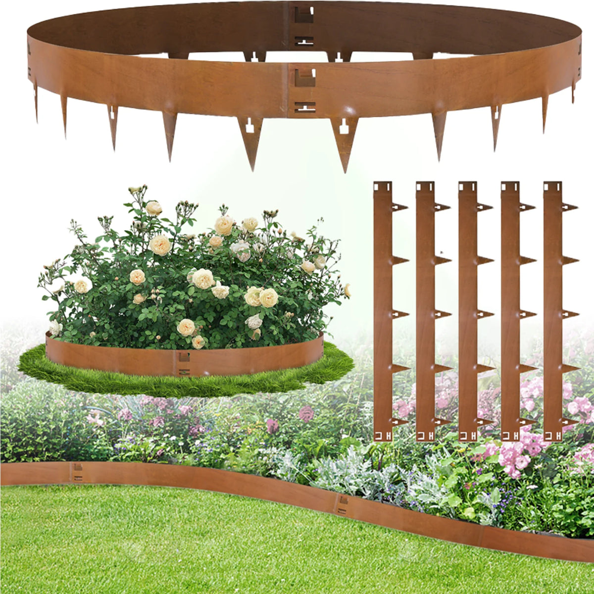Corten Steel Metal Garden Lawn Edging Landscape Borders