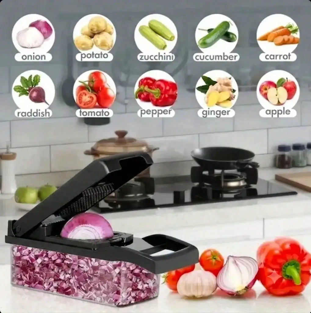 Professional 16-In-1 Vegetable Slicer Multi-Functional Chopper With 8 Blades