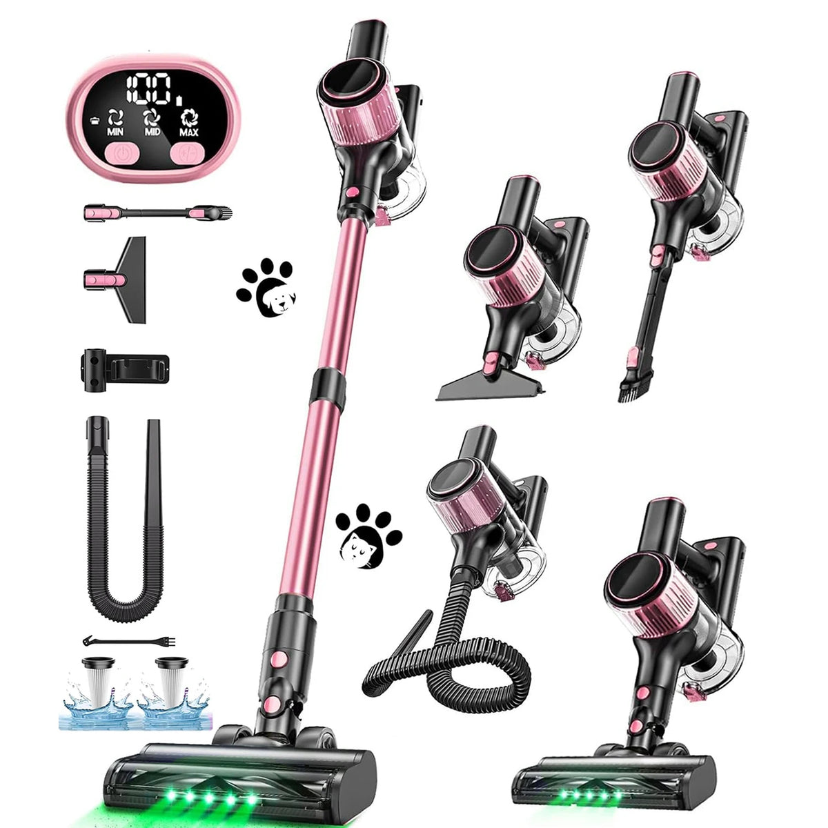 Suxiangvac Cordless Bagless Stick Vacuum Cleaner HEPA Filter