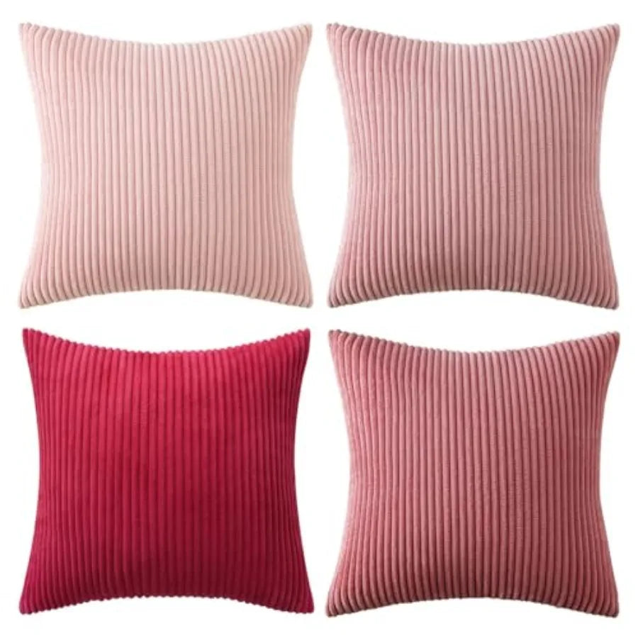 Modern Farmhouse Corduroy Throw Pillow Covers For Home Decor