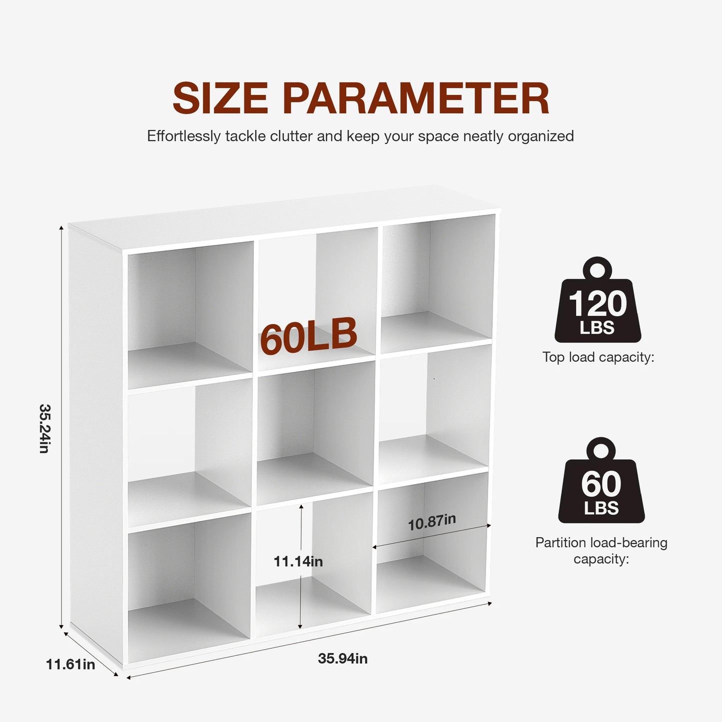 JHK Modern Wooden Storage Organizer Modular Bookshelf
