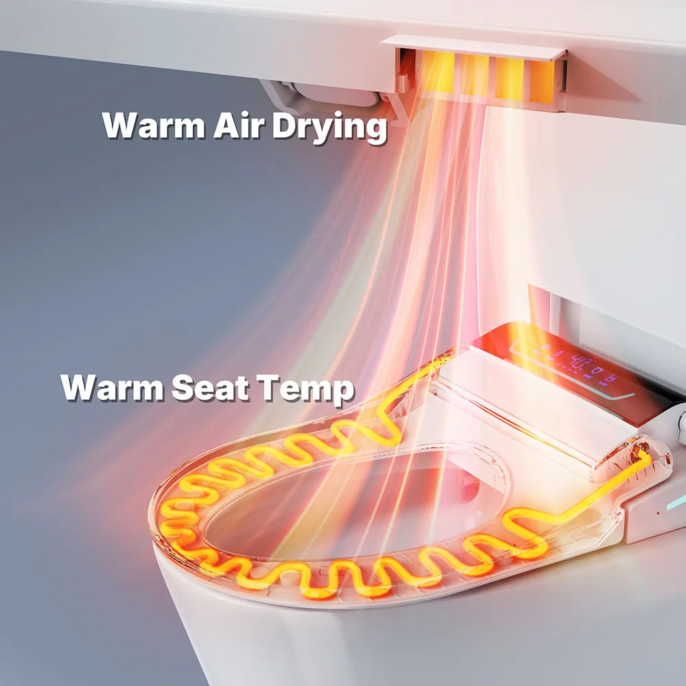 SANYIPACE Smart Bidet Toilet Seat With Heated Wash And Dryer