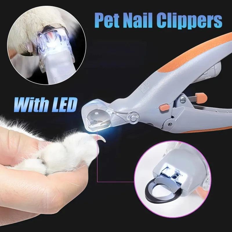 Led Light Pet Nail Clipper For Dogs And Cats Grooming