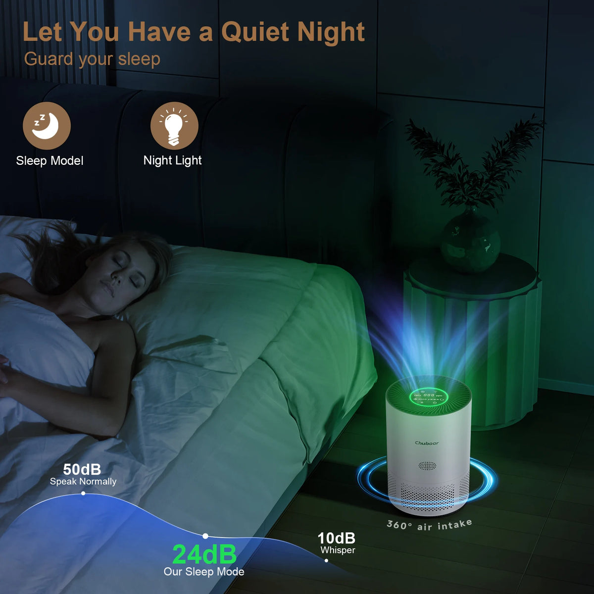 Chuboor H13 True HEPA Air Purifier With Smart App Controls