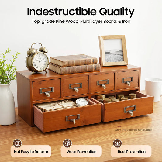 Bymaocar Wooden Apothecary Cabinet Desktop Storage Organizer