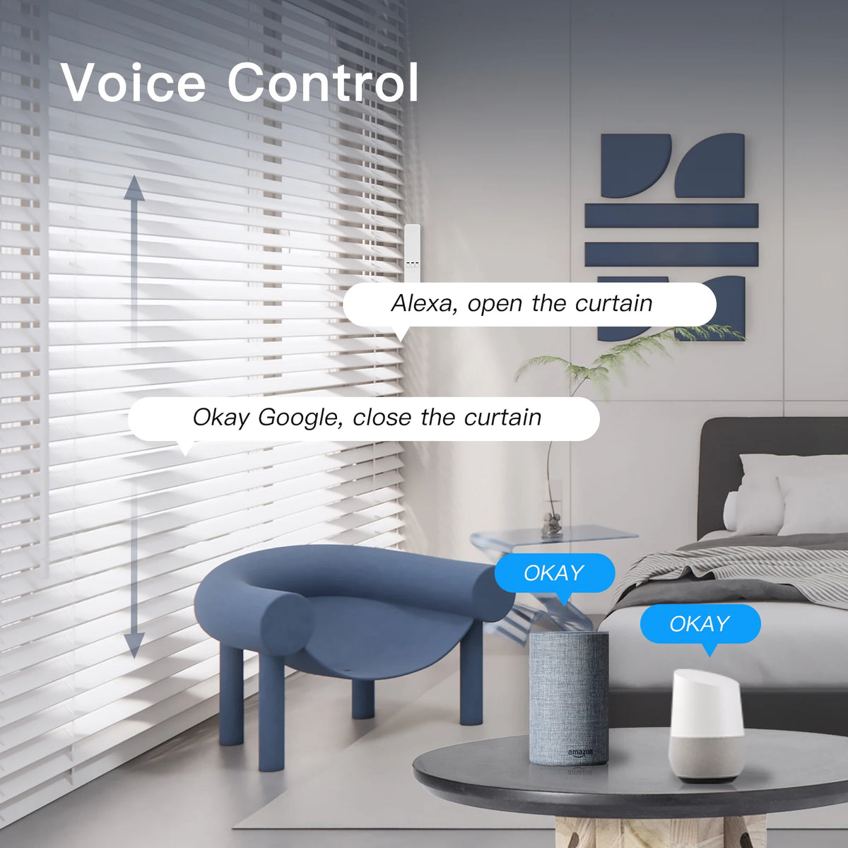 MOES Tuya WiFi Motorized Roller Blind Chain Drive App Control