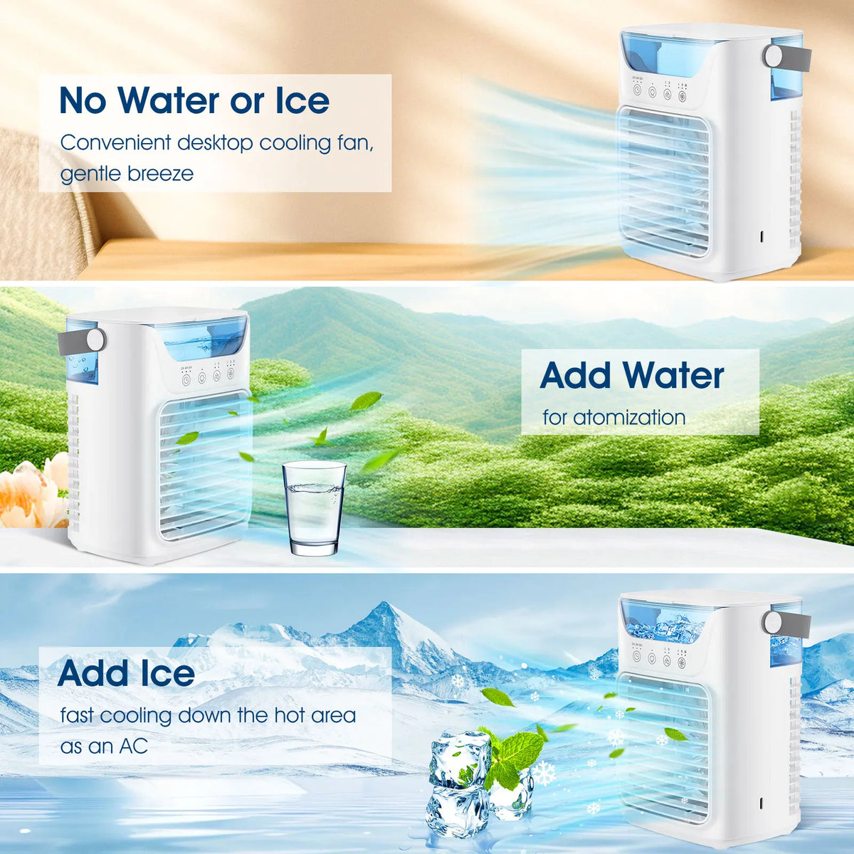 Afdeal Portable Desktop Humidifier Cooling Fan For Home Use