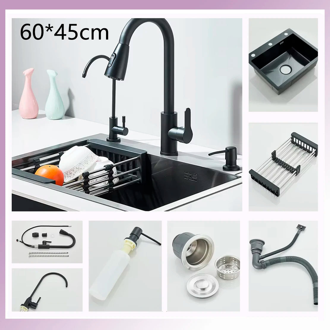 Suguword 304 Stainless Steel Kitchen Faucet With Dispenser